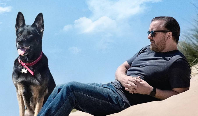 Vislor Antilly, the canine star of Ricky Gervais's After Life, dies at 13 | German Shepherd played Brandy