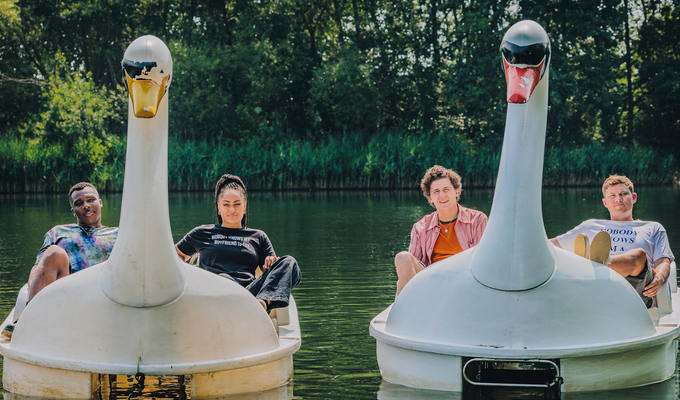 Big Boys cast in swan boats