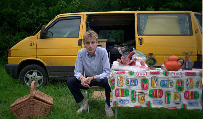 Charlie with his van