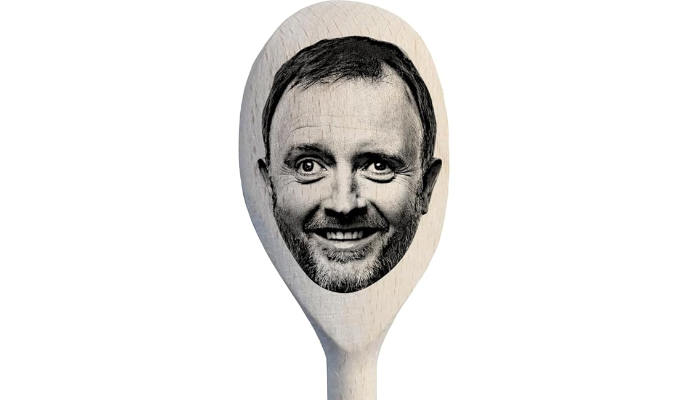 Chris McCausland's making a stir! | Get comic's face on a spoon