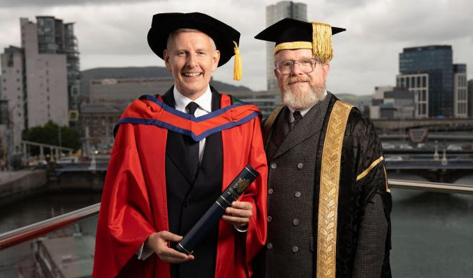 That's DOCTOR Patrick Kielty | Comedian gets honorary degree from Ulster