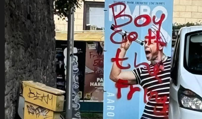 Edinburgh poster defaced with 'Boycott the Fringe' | Comic faces hundreds of pounds extra costs