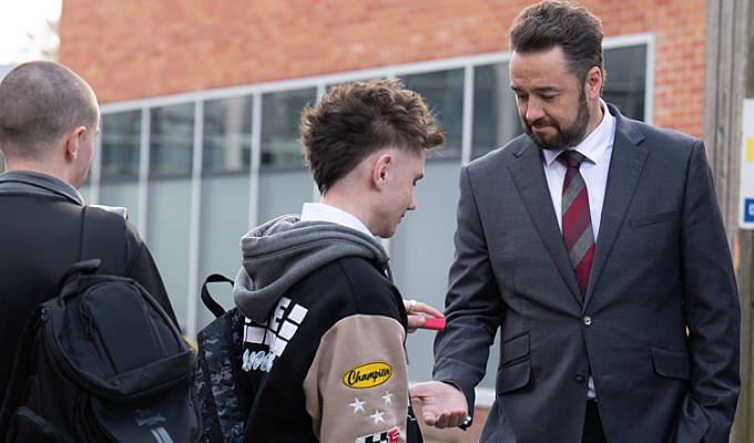 Manford in Waterloo Road at school gates