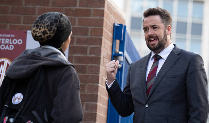 Manford in Waterloo Road at school gates